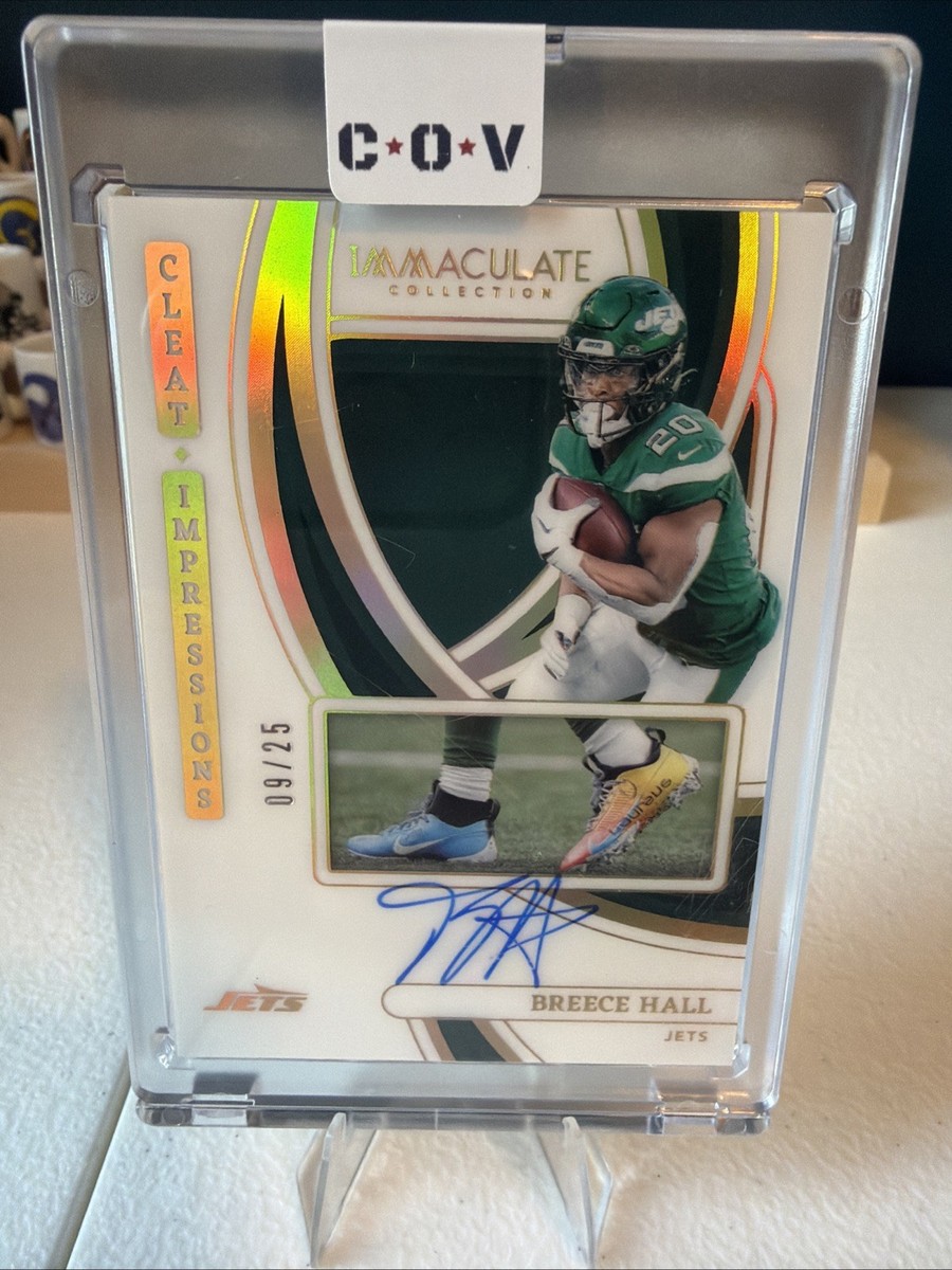 NFL Breece Hall auto 1of1 おまけ付き 2024 Panini Immaculate Cleat Impressions Gold /25 Auto Breece Hall
