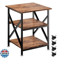 Ollieroo 3 Tier Printer Stand, Large Table with Wheels, Rolling Cart with Hei