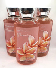 BATH AND BODY WORKS PLUMERIA BODY WASH 10 FL OZ EACH 3 
