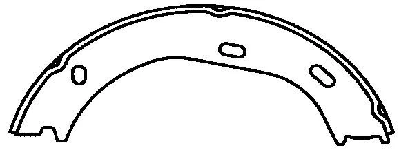 Zapata de freno de estacionamiento adherida NB875 para Mercedes-Benz 450SLC 73-80 Foto 4 de 4