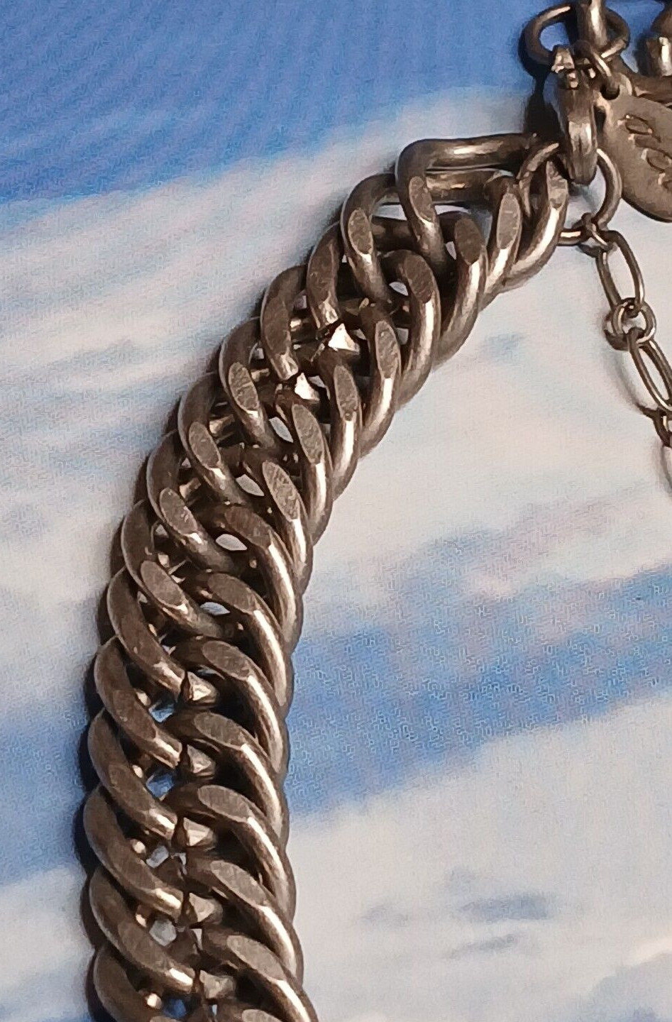 American Eagle Thick Silver Tone Statement Chain … - image 3
