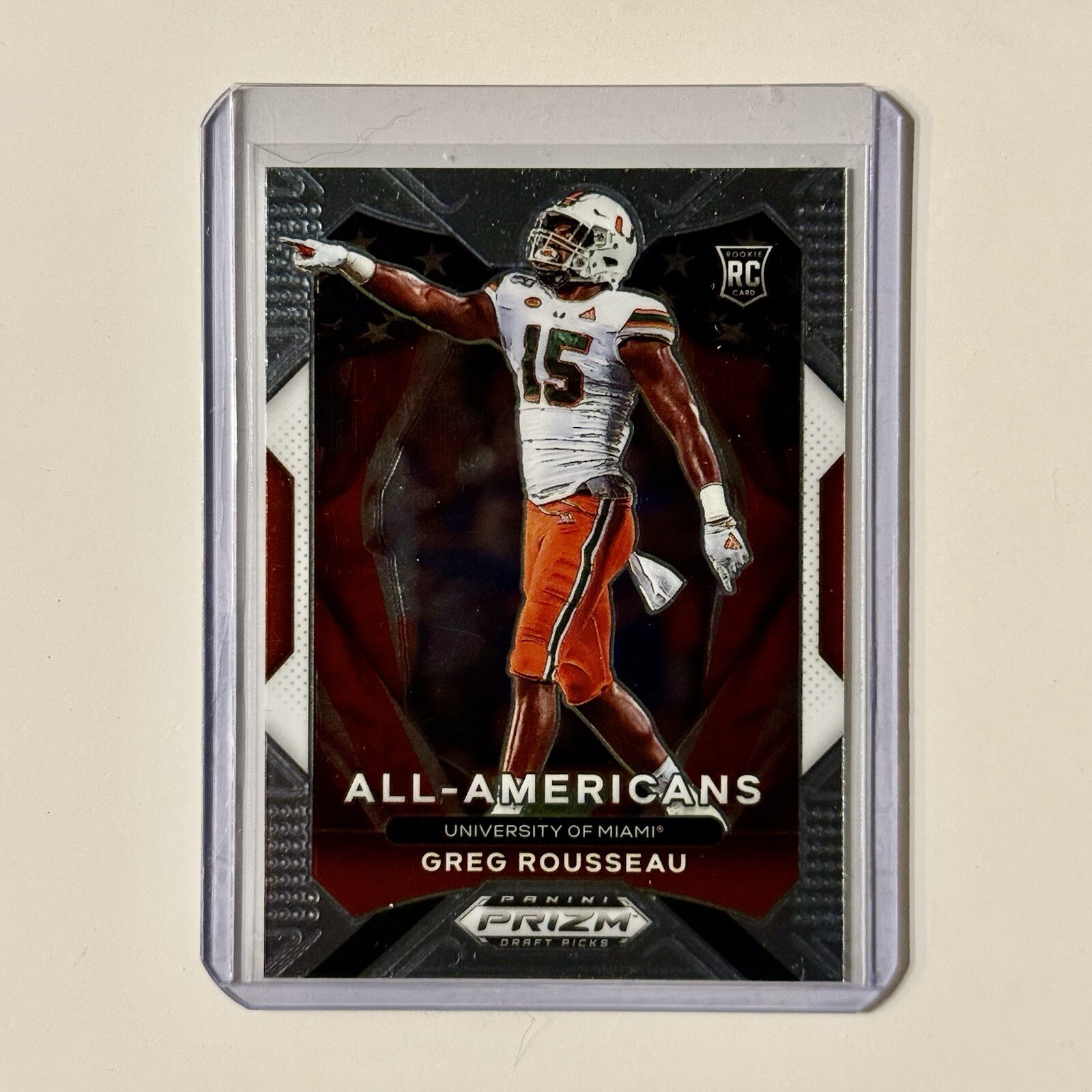 Greg Rousseau 2021 Prizm Draft Picks All-American Rookie RC #200 Buffalo Bills
