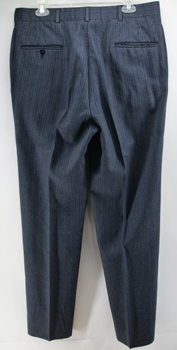 Hart Schaffner Marx 2 Piece Suit 42L Gray Pinstripe Worsted Wool Pant Fit - Picture 21 of 22