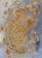 PORTRAIT 15 face woman expressionist art painting Frédéric BELAUBRE