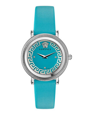 Versace Womens Greca Flourish Stainless Steel 35mm Strap Fashion Watch