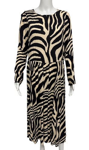 topshop green zebra dress Petite Green Zebra Print V-Neck Midi Dress – Ro&Zo main image 1