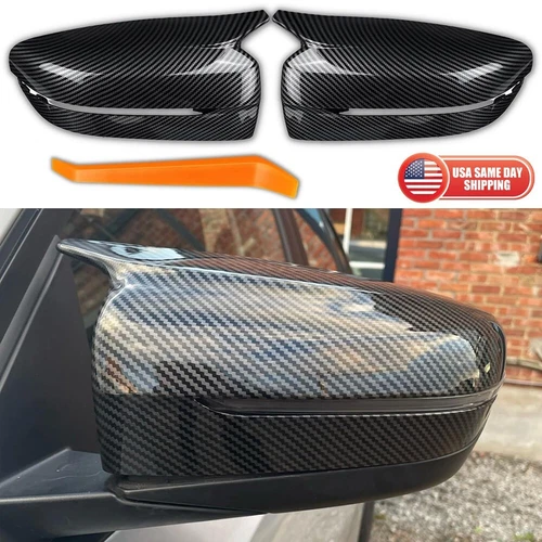 17-23 BMW G20 G30 G11 G12 M Style Carbon Fiber Replace Side Mirror Cover Cap