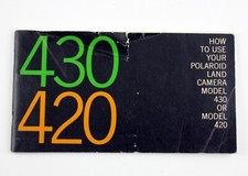 Polaroid 430/420 Land Camera - Original User Instruction Manual