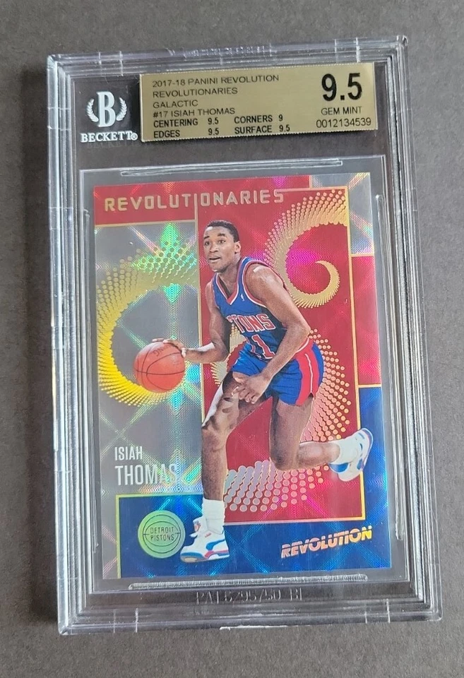 Isiah Thomas 2017 Revolution Revolutionaries Galactic BGS 9.5 Gem Mint Rare SSP - Image 2 of 4