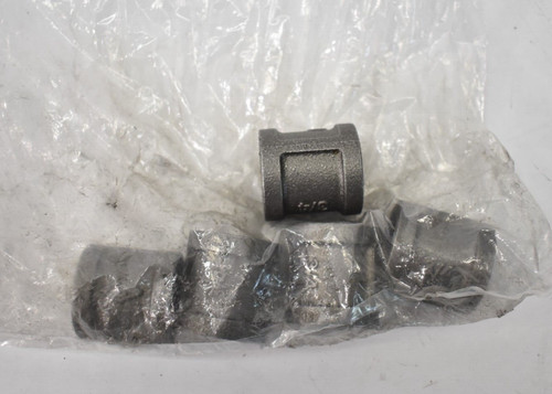 Lot of 5 Malleable Iron Pipe Fitting Black Coupling 3/4" Metal Hardware Tools