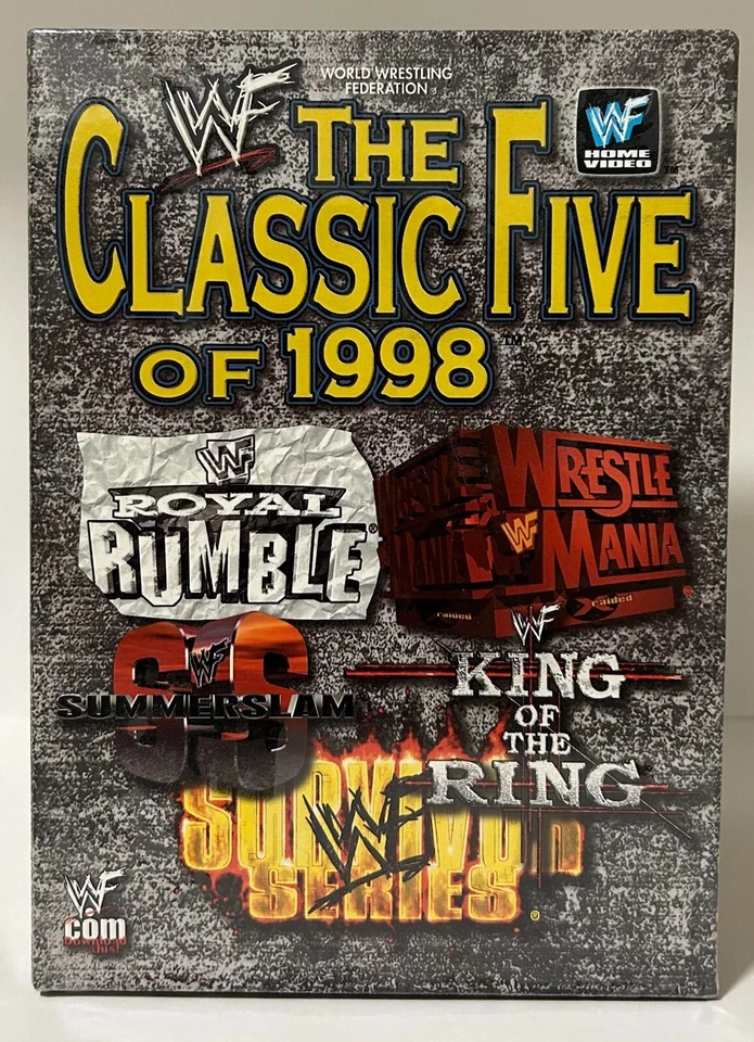 WWE WWF Classic 5 Five Of 1998 Box Set New VHS Tape SummerSlam KOTR Survivor WWC - Image 3 of 4