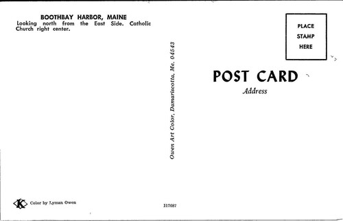 Boothbay Harbor Boats Maine Postcard - Picture 2 of 2