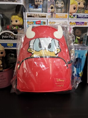 Loungefly Disney Devil Donald Duck Mini Backpack Exclusive Glows Nwt Loungefly Disney Donald Duck Devil Glow In The Dark Backpack  main image 3