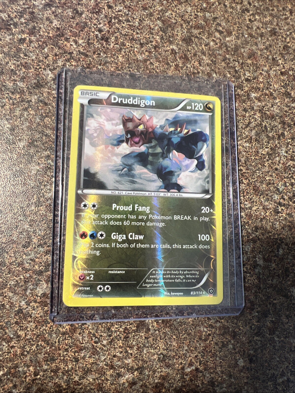Pokemon TCG Druddigon XY Steam Siege 83/114 Reverse Holo Rare