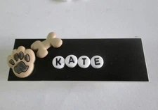 ID NAME TAG BADGE MAGNET OR PIN BACK DOG PAW BONE  OFFICE VETERINARIAN MEDICAL