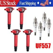 Set of 4 Ignition Coil Pack and Spark Plug For 2007-2016 Jeep Compass 2.0L 2.4L