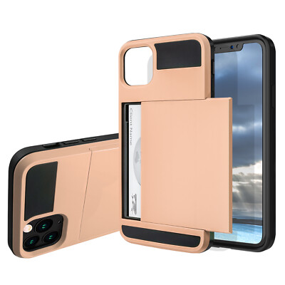for iPhone 11 11 Pro 11 Pro Max Case Wallet Credit Card Holder Dual Layer Armor
