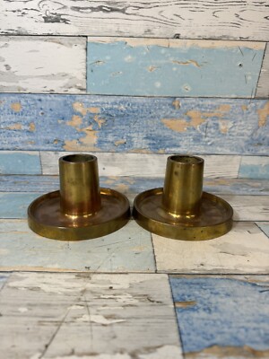 Vintage massiver Messingsäule Kerzenhalter 3'''' hoch 5'''' breit