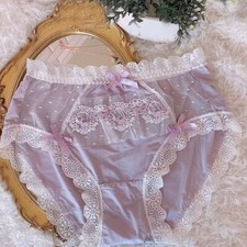 New Japanese Cute Girls Lady Bow Panties Briefs Princess Underpant Lace Knickers