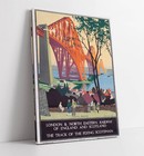 FLYING SCOTSMAN VINTAGE RAILWAY POSTER -DEEP FRAMED CANVAS WALL ART PRINT