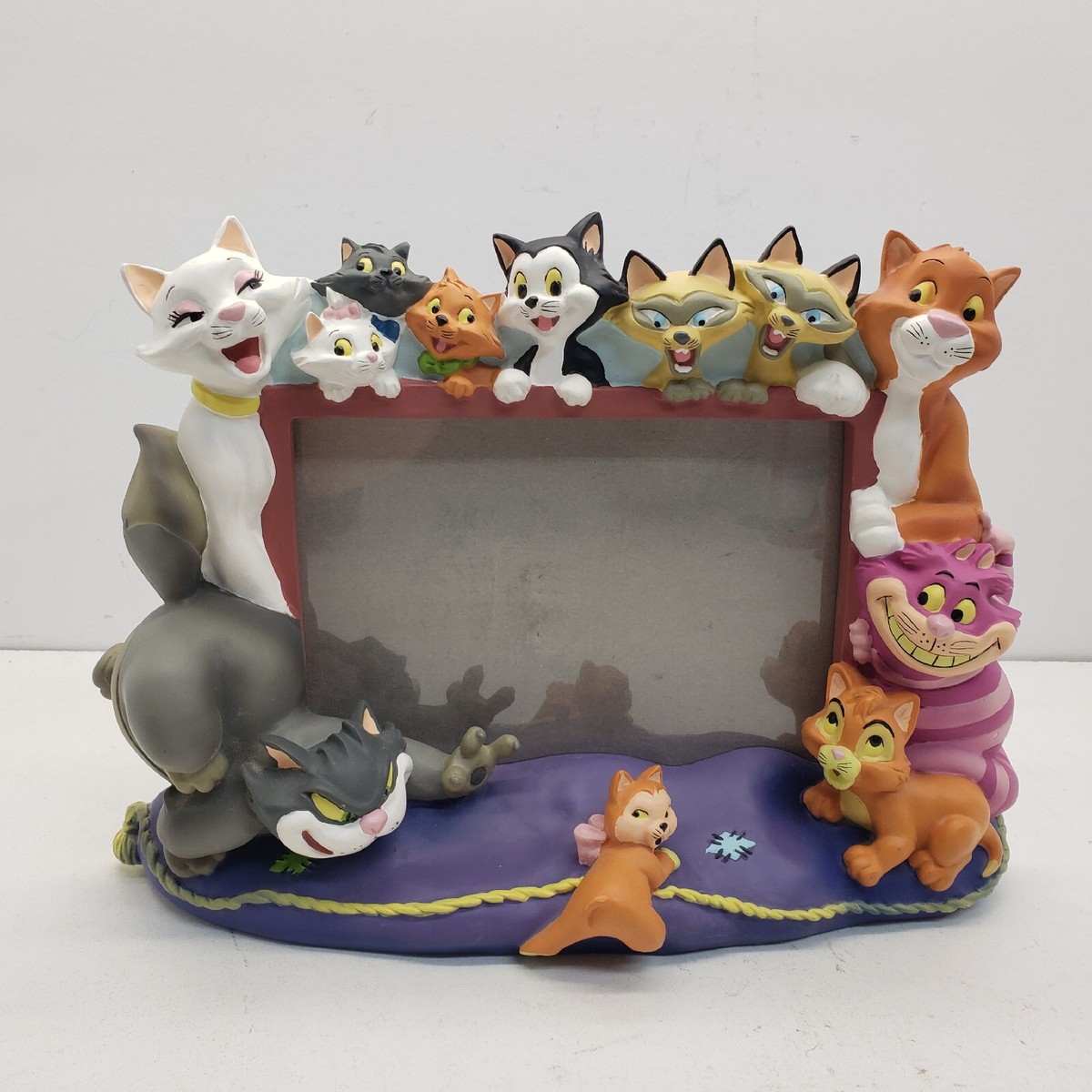 Disney Cats Table Top 5x7 Picture Frame Aristocats Cheshire Cat | eBay