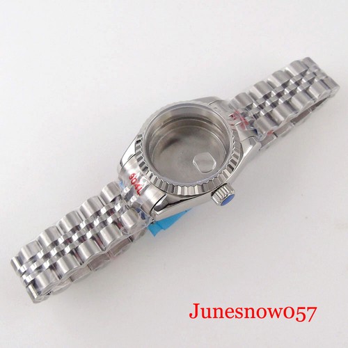 Estuche de reloj para dama 26 mm ajuste movimiento NH05 HN06 pulsera jubileo zafiro espalda sólida - Imagen 17 de 39