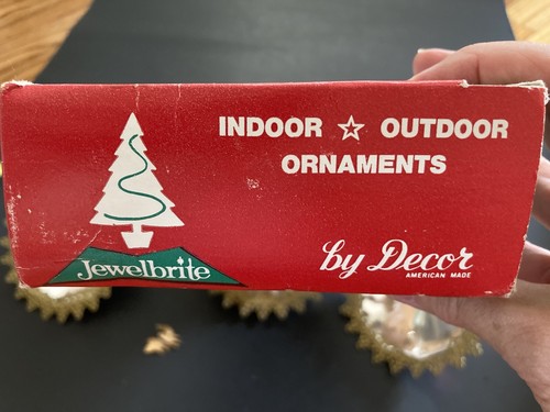 Vintage Jewelbrite Unbreakable Reflector Jumbo Diorama Ornaments in Box Angels - Picture 6 of 13