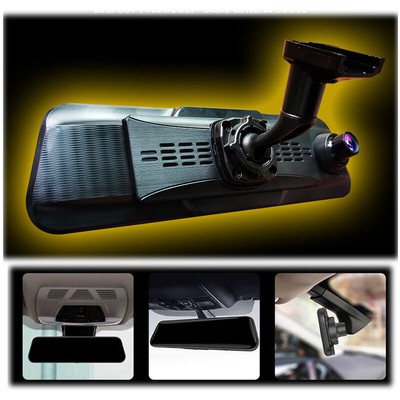 10'' Full Screen Car 1080P DVR Driving Recorder Dual Lens Dash Cam Reverse Mirror