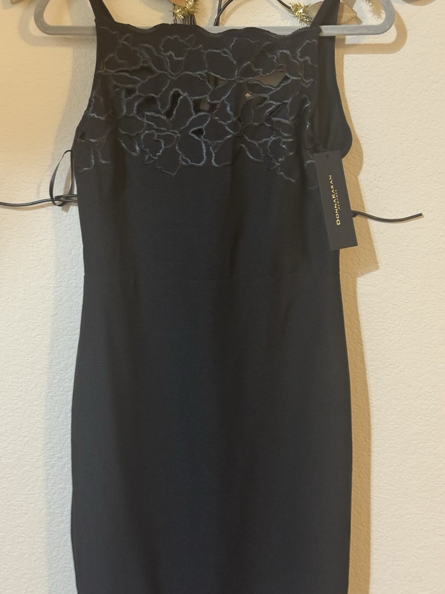 Donna Karan Women's Halter Sheath Dress Black Sz.6