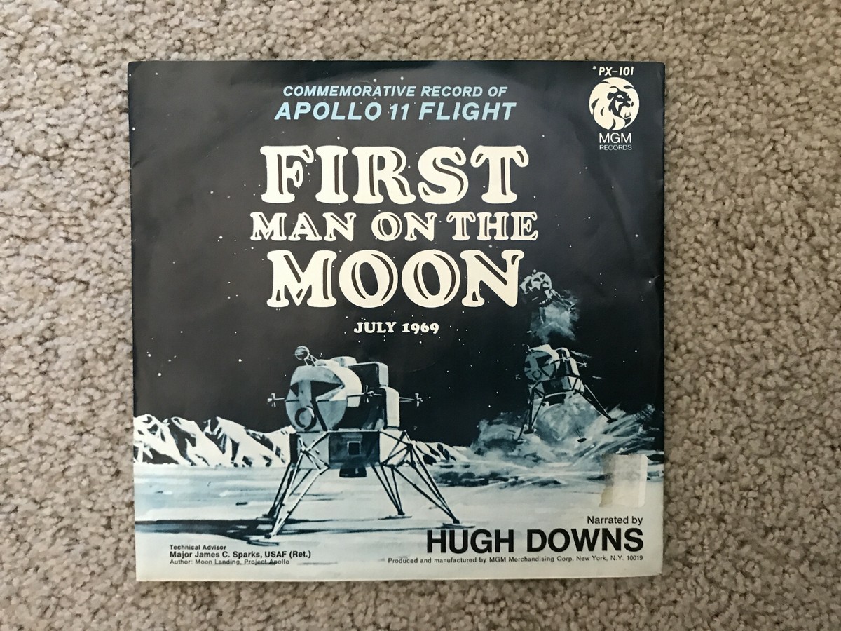 人文 MOON LANDING ALBUM Apollo 11 First Man on the Moon July 1969 MGM Hugh Downs 45