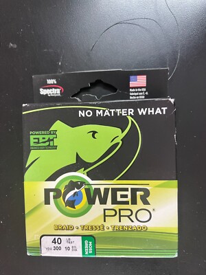 PowerPro Spectra Braided Fishing Line, 40lb Test 300 Yards Moss Green 6486