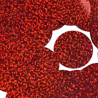 Red Sequins Glitter Hologram Reflective Round 1.5 inch Large Couture Paillettes