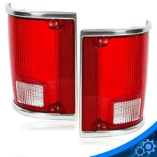 Tail Lights Taillamps w/chrome Bezel Pair For 73-91 Chevrolet C10 K10 GMC Sierra