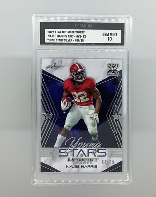2021 LEAF GEM MINT 10 Young Stars - NAJEE HARRIS Rc - Silver Foil - #10/99