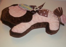 First  Main Baby Plush Pink  Brown LION Silhouette Pillow Stuffed Toy