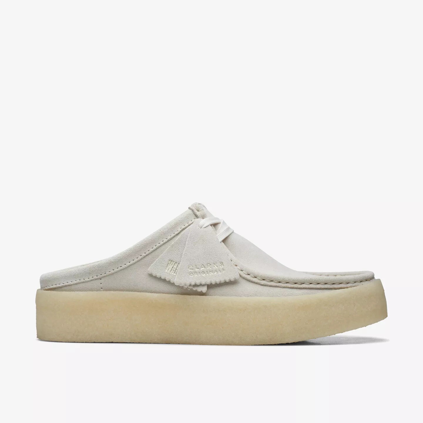 Clarks Originals BNIB Mens Shoes WALLABEE CUP LO Off White Suede UK 8 G RRP £130 image 6