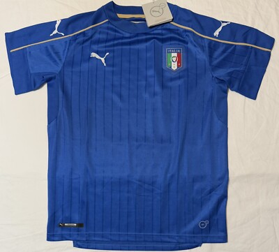 Puma Italy National Team 2016/17 Home Soccer Jersey 748833 Youth Sz: Large