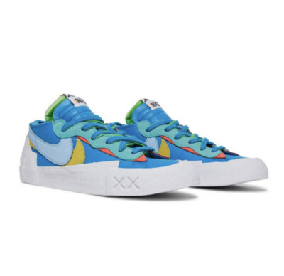 New Nike Blazer Low sacai KAWS Neptune Blue Men Size 10.5 (Women 12) DM7901-400