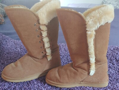 Lam Brand Fur Lined Winter Boots (brown/tan suede)