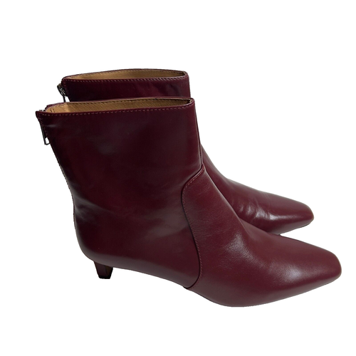 Madewell Womens $198 The Dimes Kitten Heeled Boot Merlot Size 9.5 NN026 #500 - Picture 5 of 12