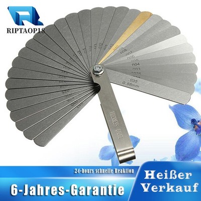 32Klinge Fühlerlehre Universal Dickenmesser Metrisch/Imperial Gap Gauge Faltbare