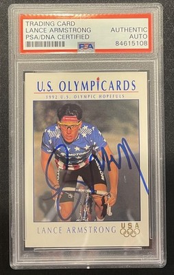 Lance Armstrong Signed 1992 U.S. Olympics #31 PSA Authentic Auto