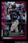 2022 Bowman Chrome Fuchsia Refractors #48 Julio Rodriguez RC ROOKIE 035/299