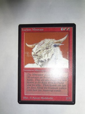 MTG MAGIC THE GATHERING CARD ORIGINAL BETA RED HURLOON MINOTAUR CREATURE x1