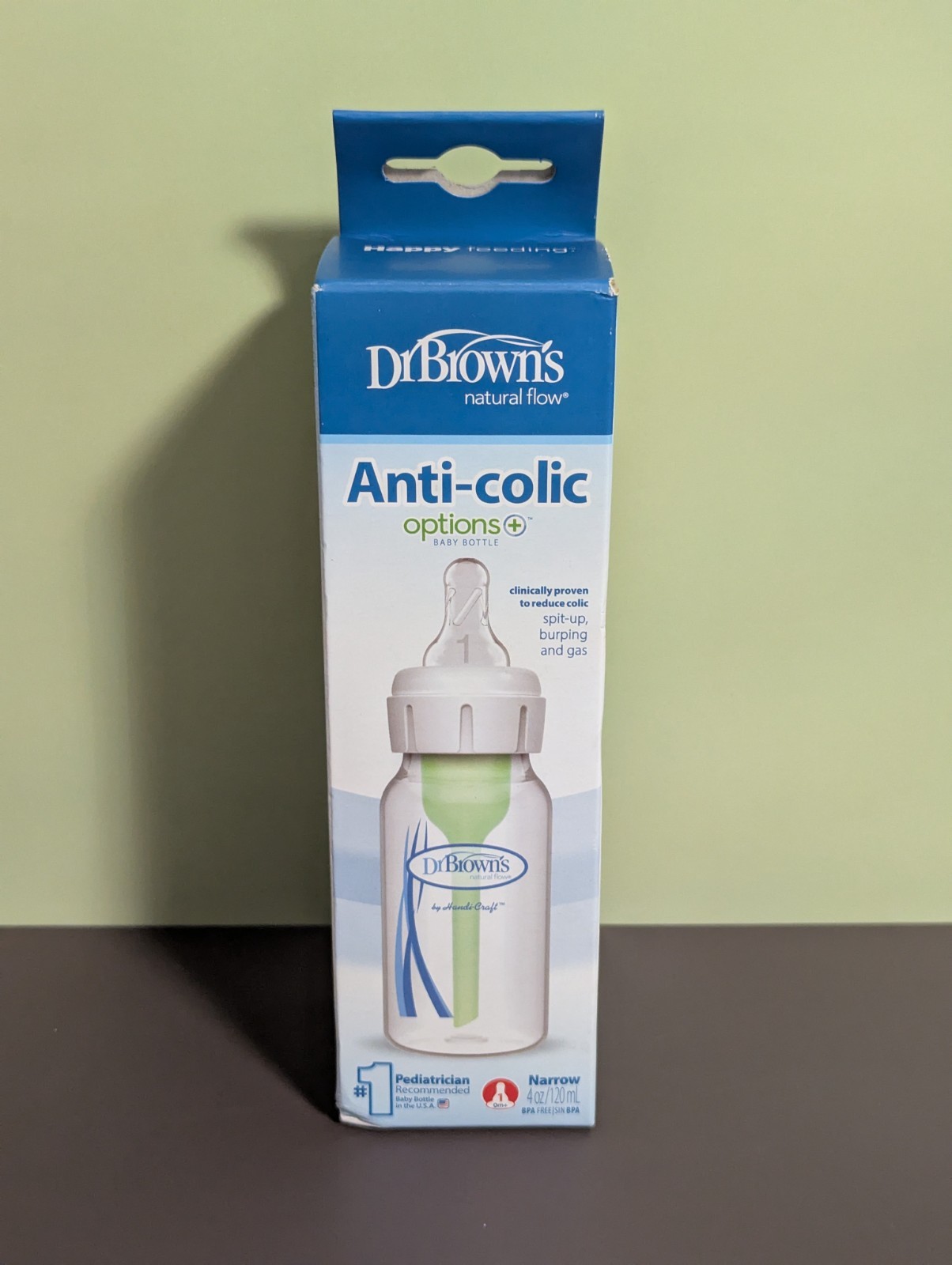 Dr. Brown&rsquo;s Anti-Colic Options+ Baby Bottles, Level 1 Nipp