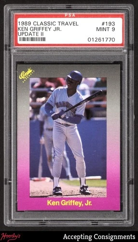 1989 Classic Travel Purple #193 Ken Griffey Jr. ROOKIE RC MARINERS PSA 9 MINT