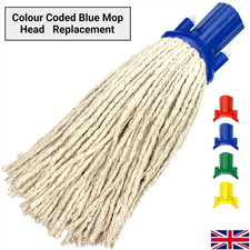 Cotton Mop Heads Replacement Floor Screw On Socket Heavy Duty Cleaning Blue