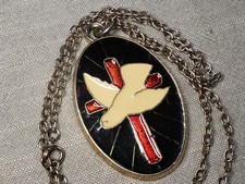 Beautiful Necklace Pendant Holy Spirit Dove Cross Religious Christian Gift C63