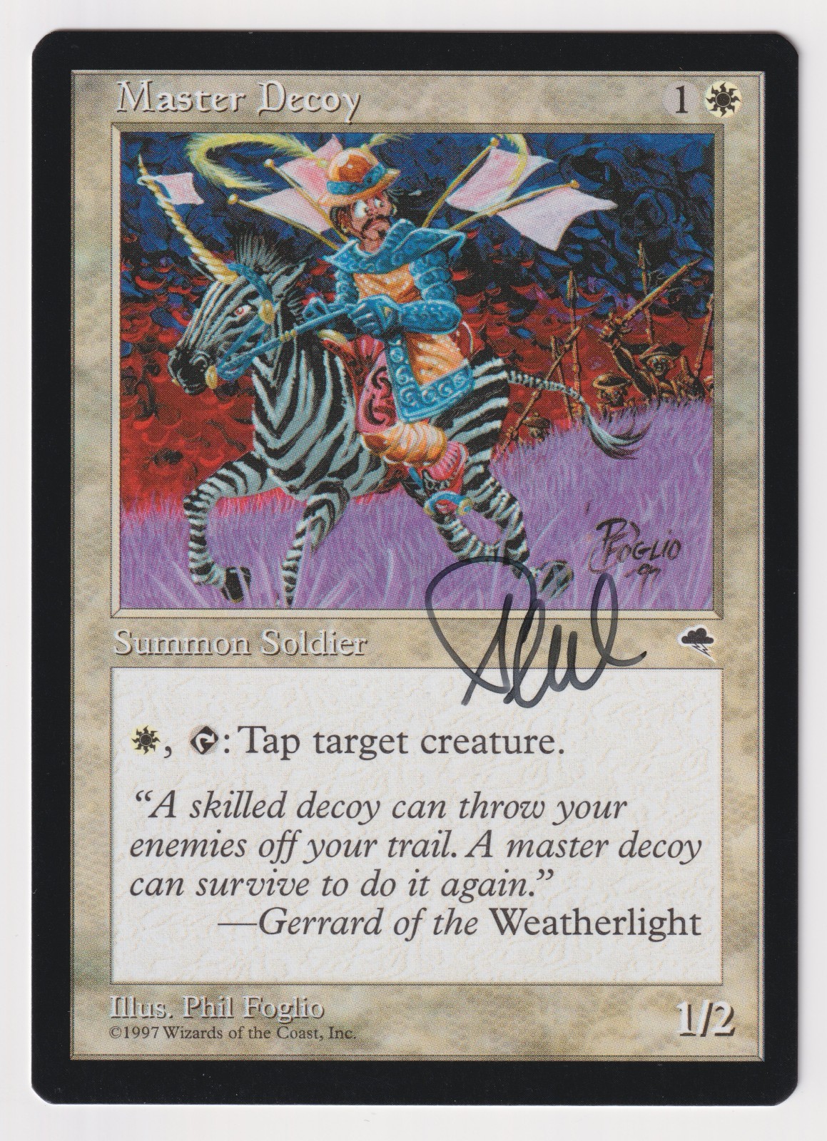 Signed Master Decoy Proof NM Tempest Artist Phil Foglio 1997 WOTC MTG Magic AP!