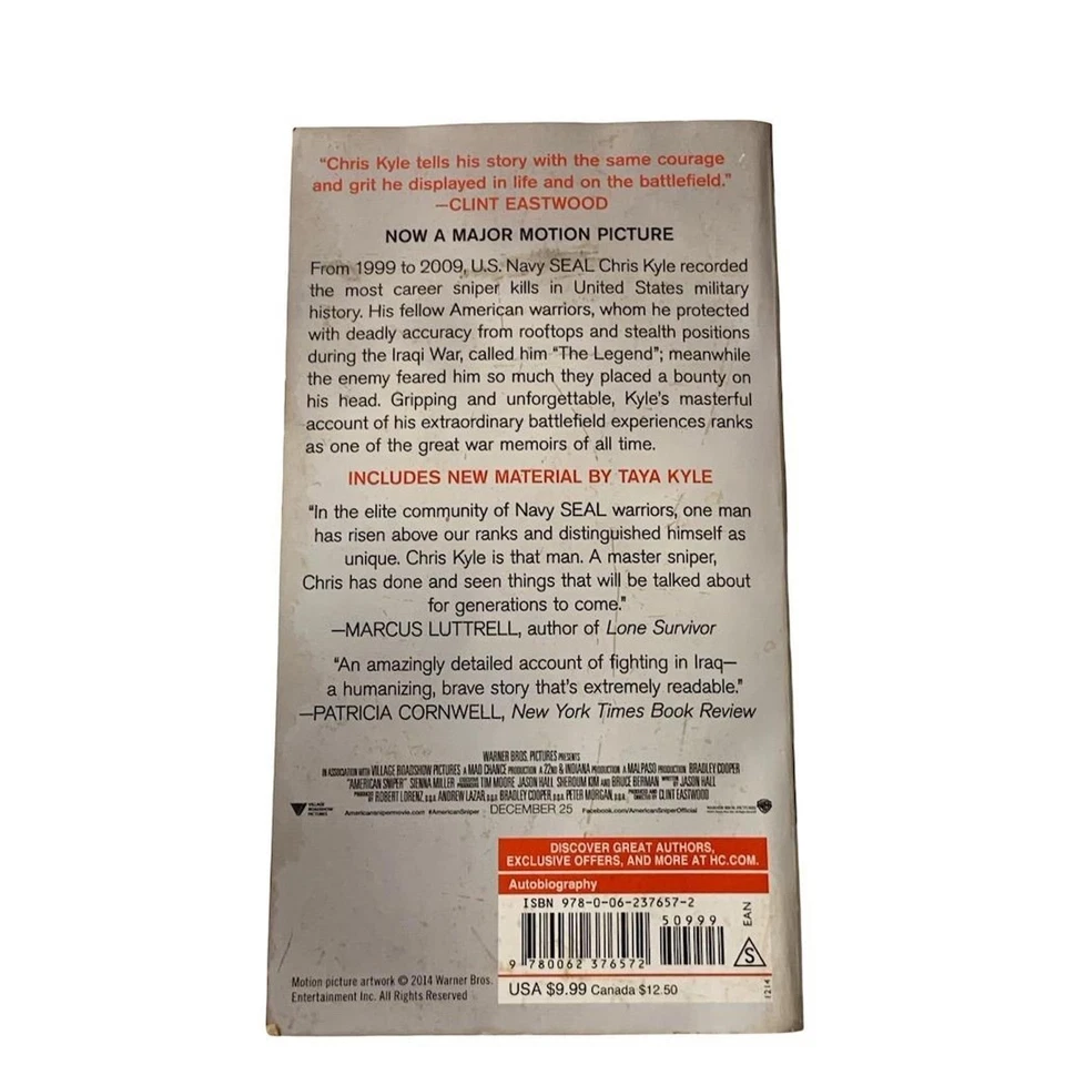 American Sniper by Chris Kyle Paperback Autobiography Military History Foto 2 de 2